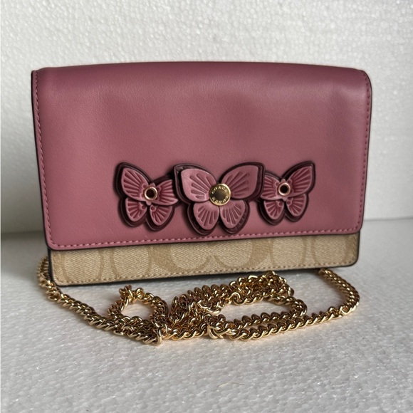 Coach Flap Belt Bag In Signature Canvas With Butterfly Applique - Picture 3 of 14